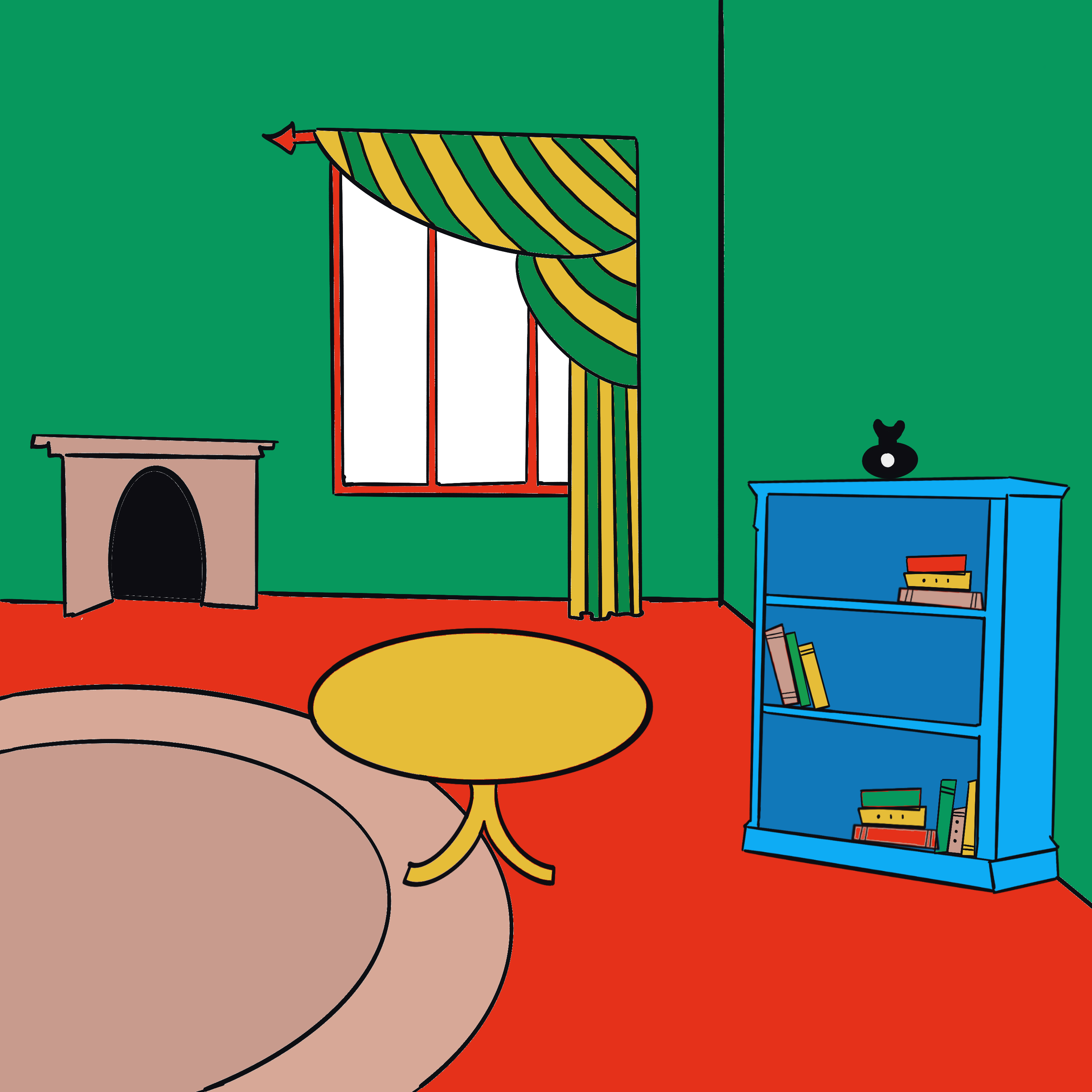 Illustrated room